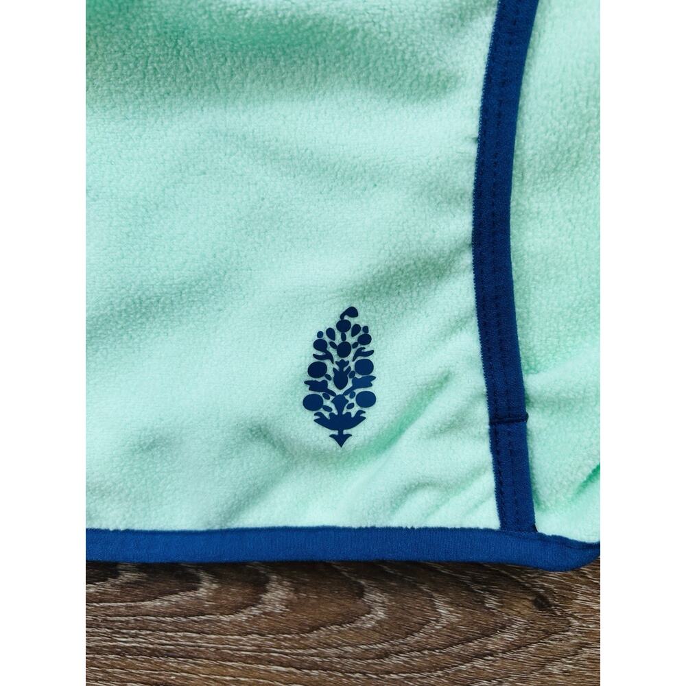 Free People Movement Blue Jade Crop Hoodie Pull Over Thumb Holes Fleece XS NWT - Picture 3 of 8
